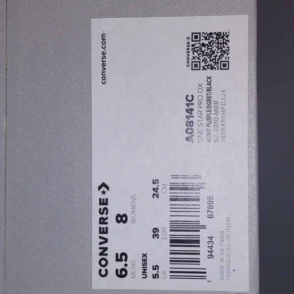 CONVERSE One Star Pro OX Skateboard in Night Purple/Egret/Black - Picture 16 of 16